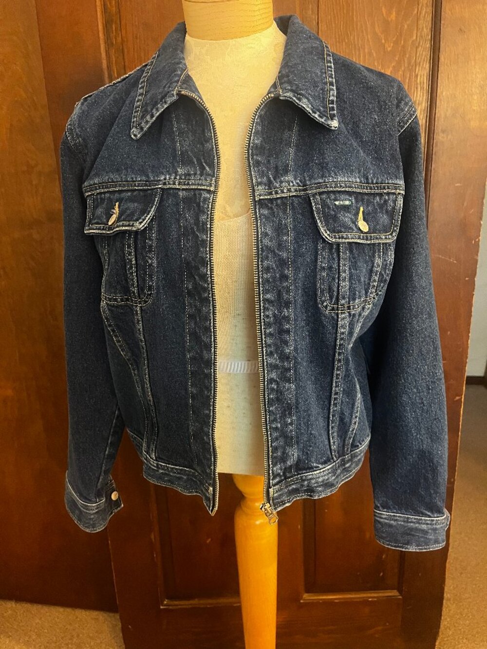 Vintage Tommy Jeans Zip Front Denim Jacket, Size M